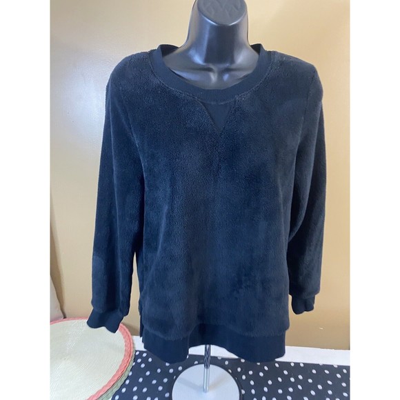 Wondershop Sleepwear Women’s Black Fleece Sweatshirt Size Small - Picture 2 of 16